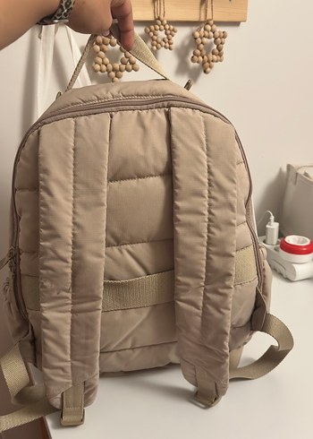 Bej Minimalist Kadın Sırt Çantası - Görsel 5