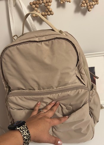 Bej Minimalist Kadın Sırt Çantası - Görsel 4