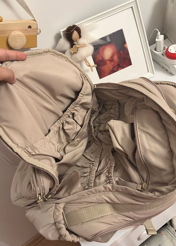 Bej Minimalist Kadın Sırt Çantası - Görsel 8