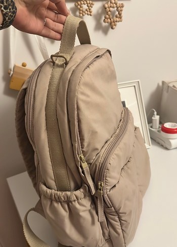 Bej Minimalist Kadın Sırt Çantası - Görsel 7