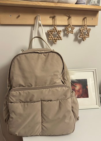 Bej Minimalist Kadın Sırt Çantası - Görsel 2