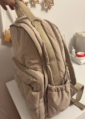 Bej Minimalist Kadın Sırt Çantası - Görsel 11