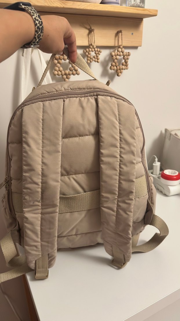 Bej Minimalist Kadın Sırt Çantası - Görsel 5