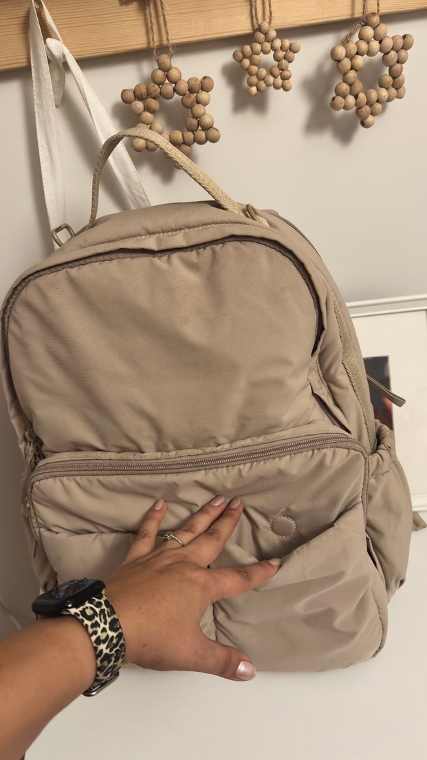 Bej Minimalist Kadın Sırt Çantası - Görsel 4