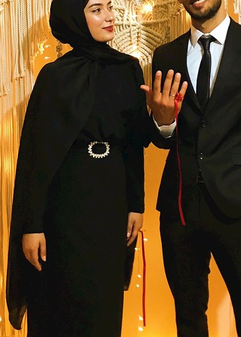 Siyah Uzun Kollu Kuşaklı Kadın Takım - Görsel 4