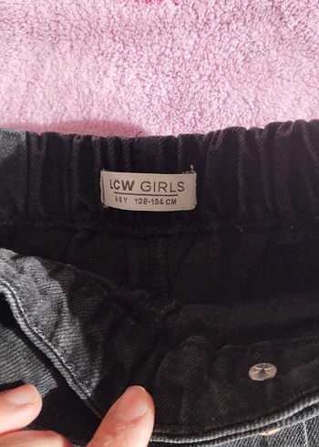 Düğmeli Siyah Kız Çocuk Denim Etek - Görsel 2