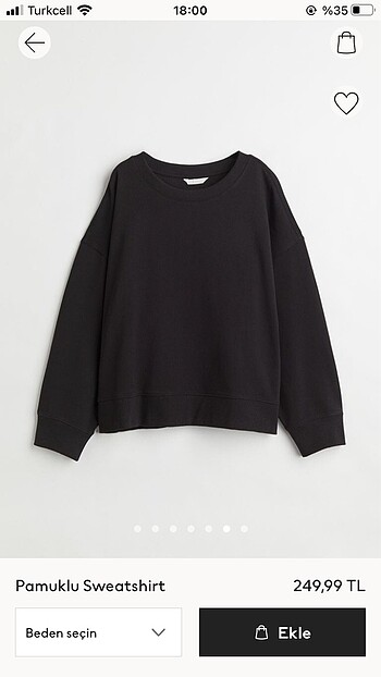 H&M kadın sweatshirt