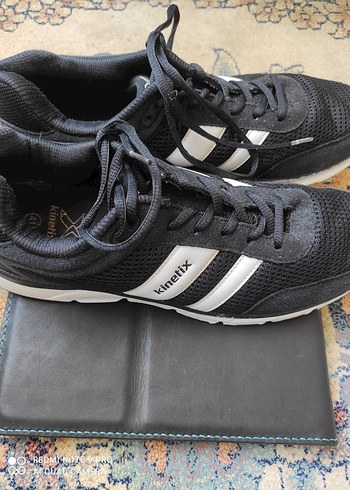 41 Beden siyah Renk Siyah Kadın Spor Ayakkabı Velcro Detaylı