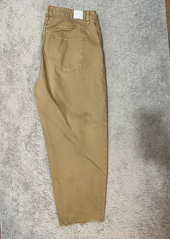 Bershka baloon fit Bej Rahat Kesim Kadın Kot Pantolon