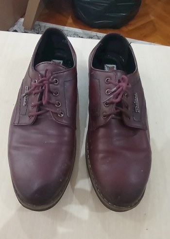 Diğer Koyu Bordo Deri Bagcikli Klasik Ayakkabi