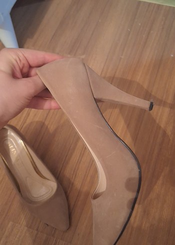 Bej Modern Klasik Stiletto Topuklu Kadın Ayakkabı - Görsel 3