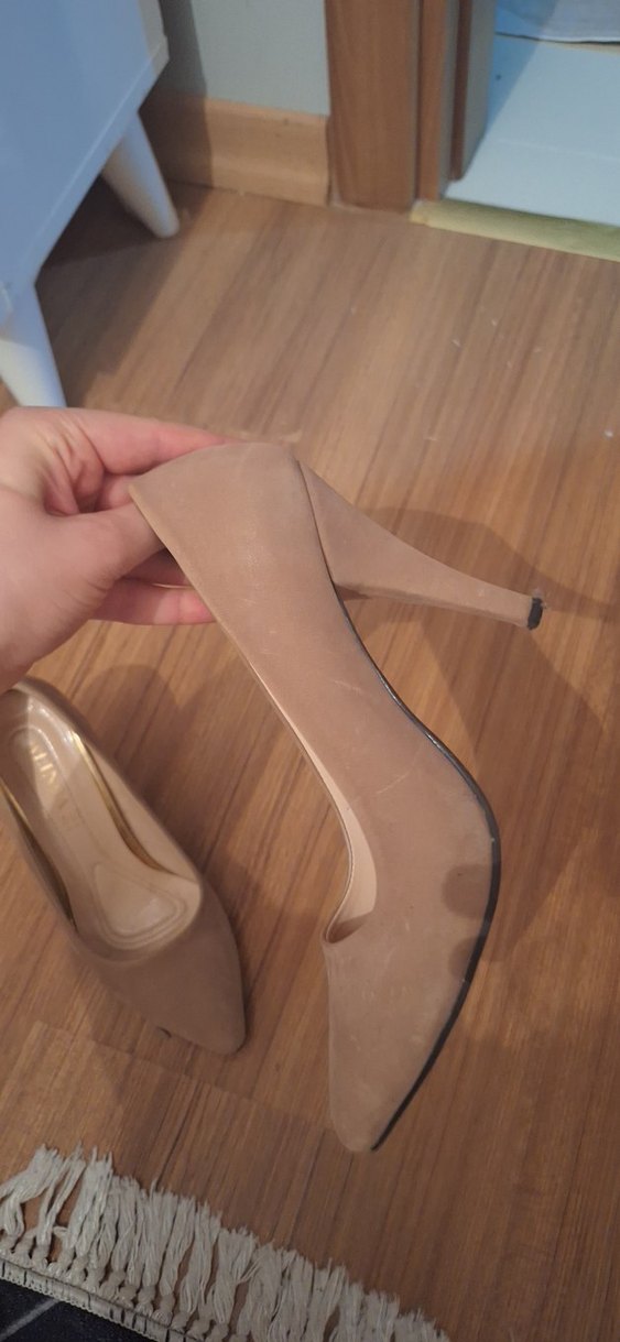 Bej Modern Klasik Stiletto Topuklu Kadın Ayakkabı - Görsel 3