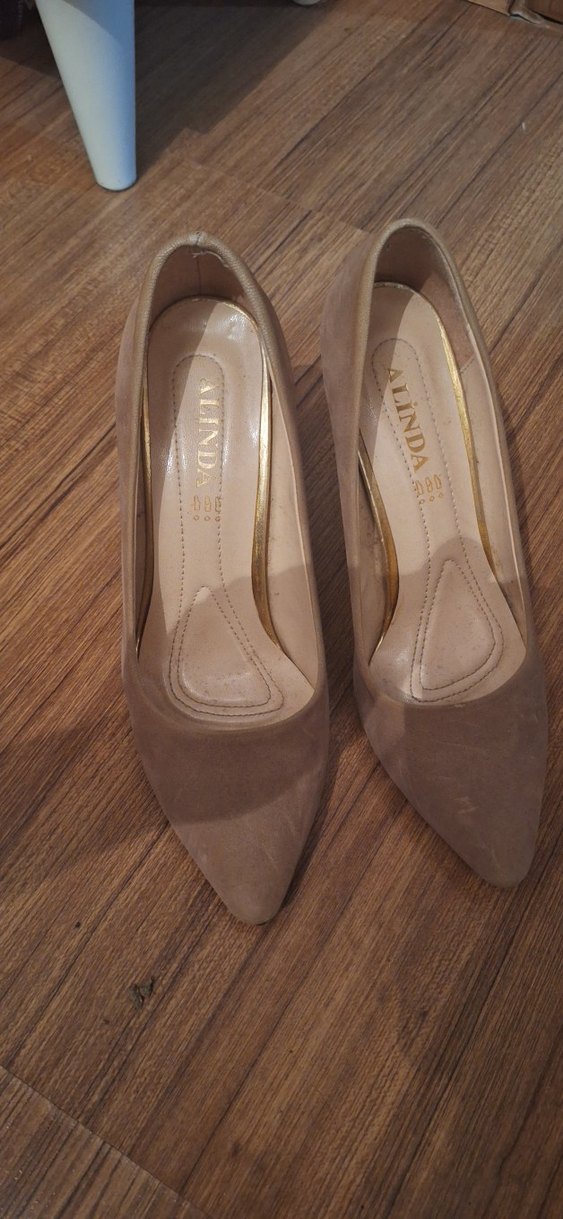 Bej Modern Klasik Stiletto Topuklu Kadın Ayakkabı - Görsel 2