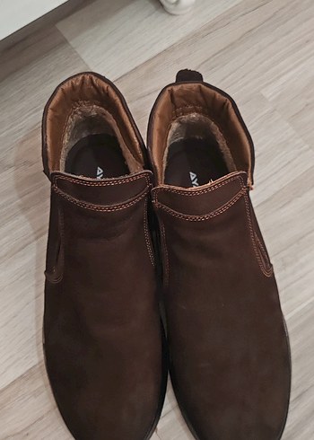 Ayakmod Kahverengi hakiki deri Nubuk Erkek Bot - Görsel 2
