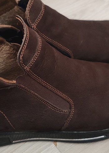 Ayakmod Kahverengi hakiki deri Nubuk Erkek Bot - Görsel 3