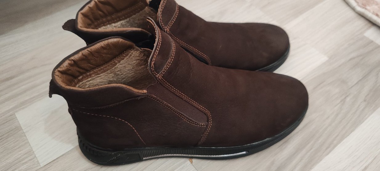 Ayakmod Kahverengi hakiki deri Nubuk Erkek Bot - Görsel 3