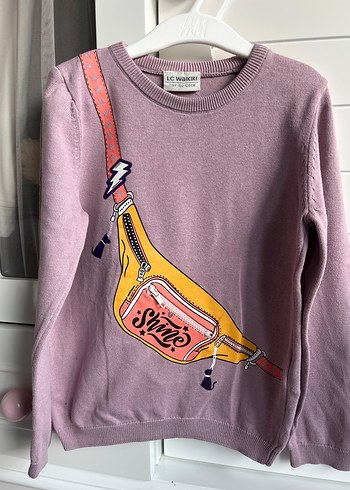 Kızlar için Baskılı Örme Sweatshirt - Görsel 2