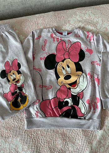 Diğer Kız Çocuk Minnie Baskılı ikili takım