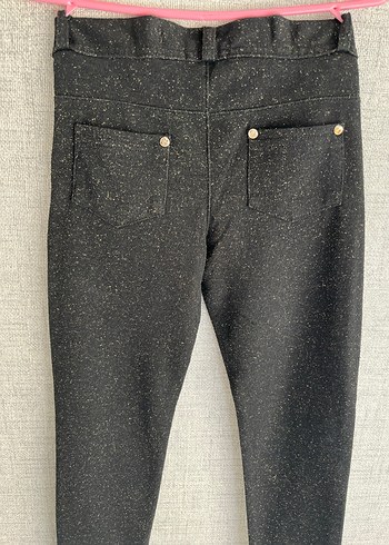 Kız Çocuk Siyah Düğmeli pantolon - Görsel 5