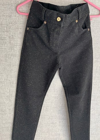 Kız Çocuk Siyah Düğmeli pantolon - Görsel 2