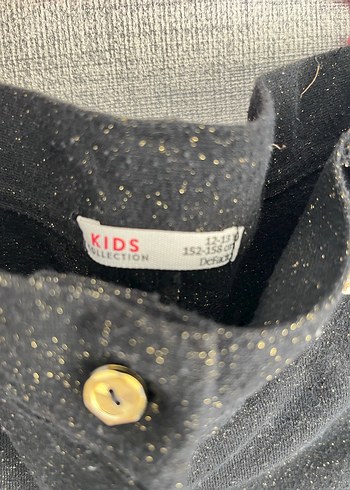 Kız Çocuk Siyah Düğmeli pantolon - Görsel 7