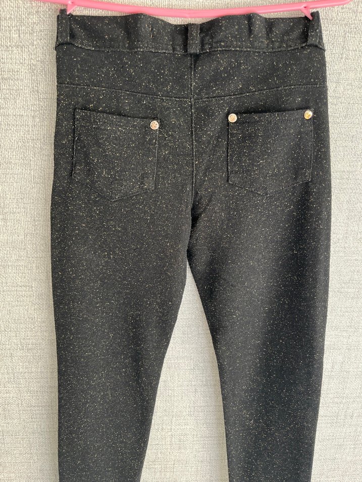 Kız Çocuk Siyah Düğmeli pantolon - Görsel 5