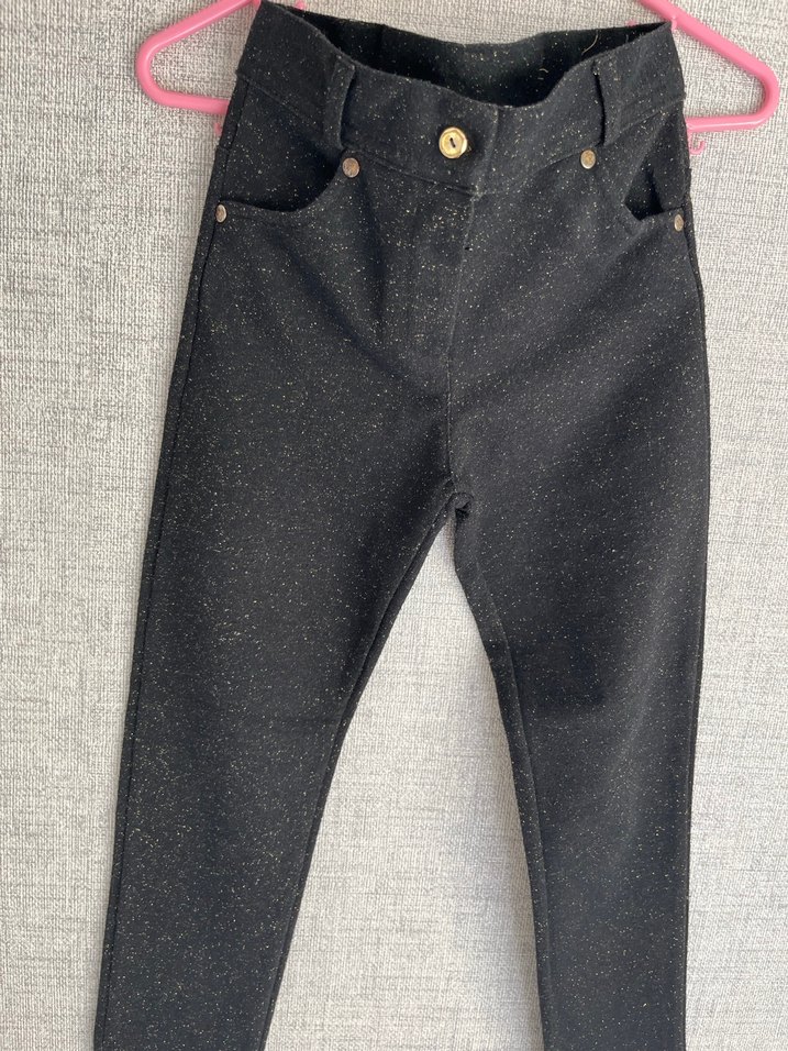 Kız Çocuk Siyah Düğmeli pantolon - Görsel 3