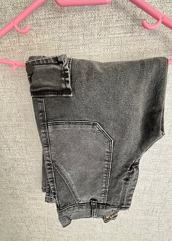 Gri Bol Kesim kargo kız çocuk Kot Pantolon - Görsel 5