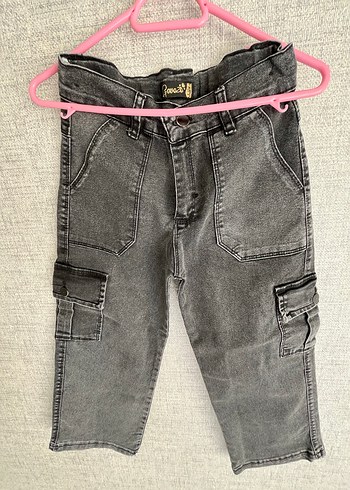 Gri Bol Kesim kargo kız çocuk Kot Pantolon - Görsel 9