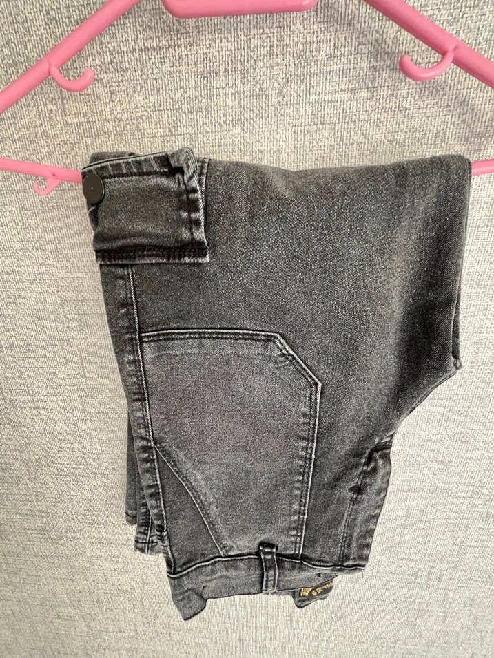 Gri Bol Kesim kargo kız çocuk Kot Pantolon - Görsel 5