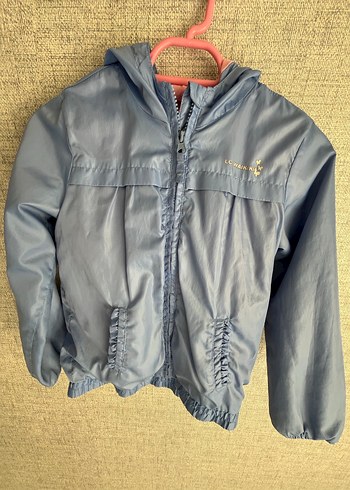 Kız Çocuk Fermuarlı Kapüşonlu yağmurluk - Görsel 2