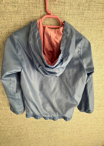 Kız Çocuk Fermuarlı Kapüşonlu yağmurluk - Görsel 3