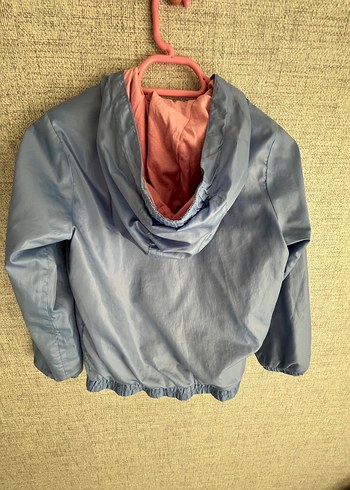 Kız Çocuk Fermuarlı Kapüşonlu yağmurluk - Görsel 4