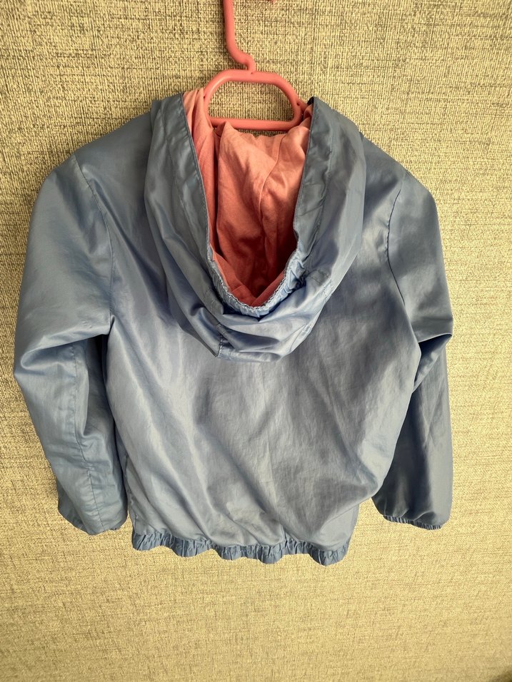 Kız Çocuk Fermuarlı Kapüşonlu yağmurluk - Görsel 3