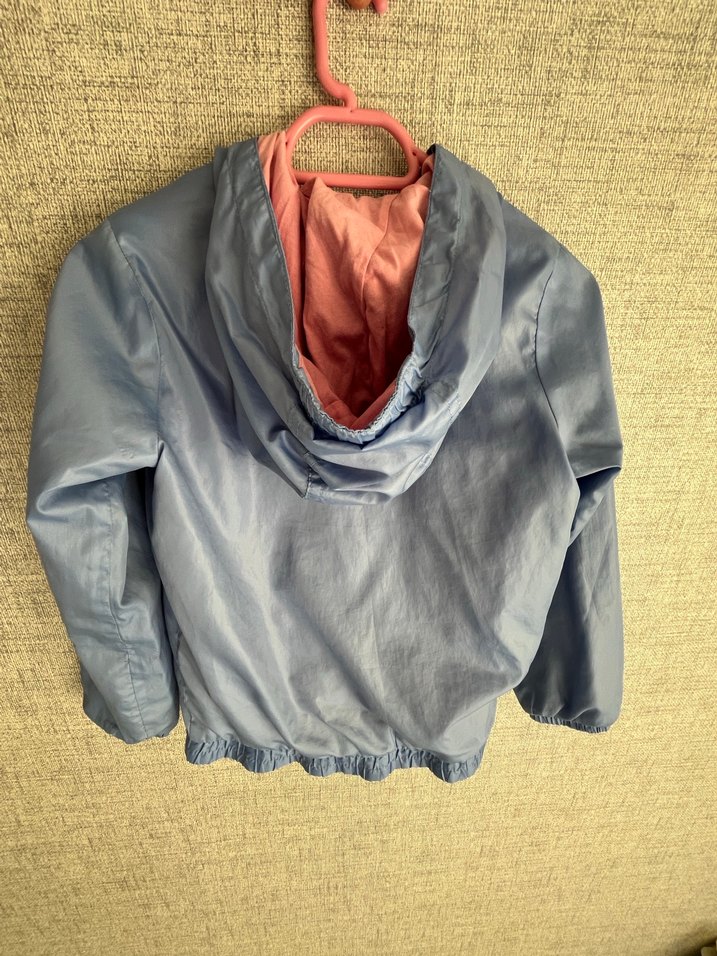 Kız Çocuk Fermuarlı Kapüşonlu yağmurluk - Görsel 4