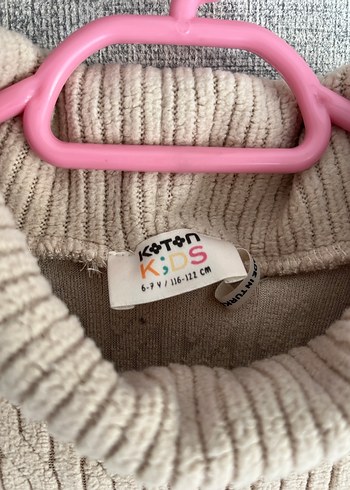 Bej Kız Çocuk Balıkçı Yaka Örgü Kazak - Görsel 7