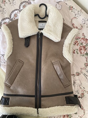 stradivarius yünlü biker ceket