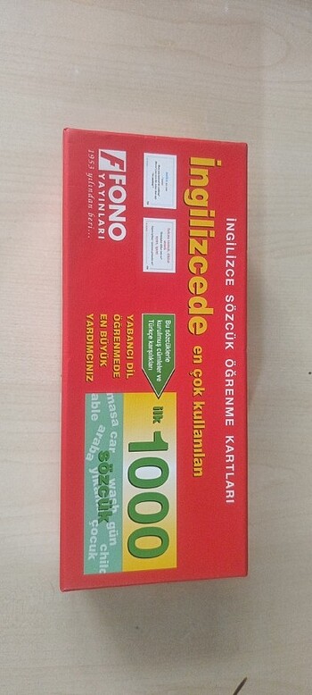 İngilizce dil kartları