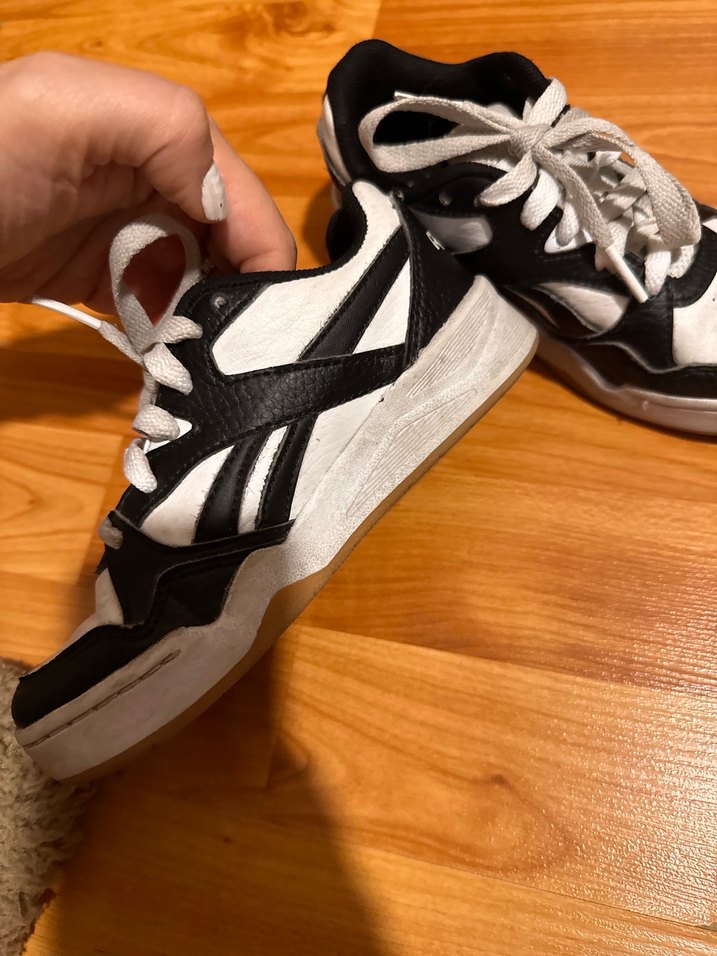 Reebok spor ayakkabı siyah beyaz - Görsel 5