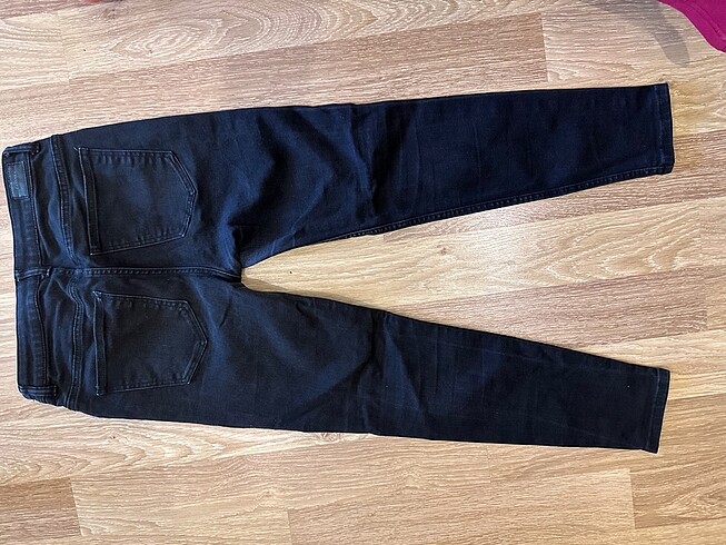 Bershka denim siyah kot jean - Görsel 4