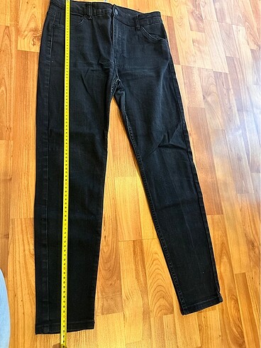 Bershka denim siyah kot jean - Görsel 5
