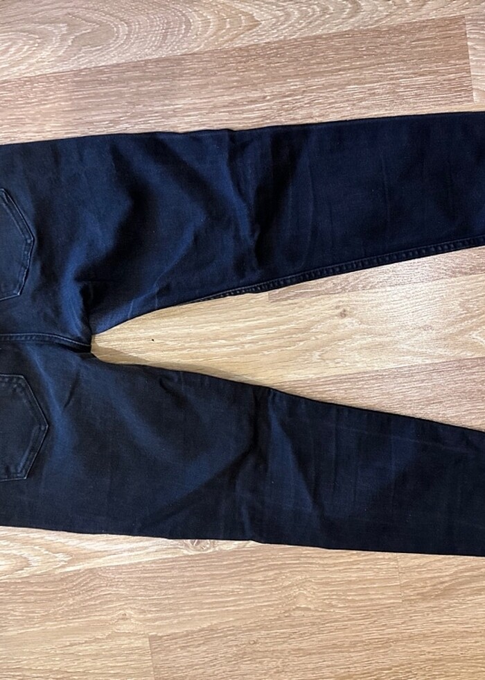 Bershka denim siyah kot jean - Görsel 4