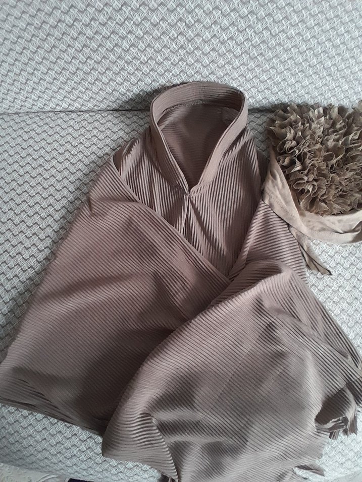 Bej şal bone - Görsel 2