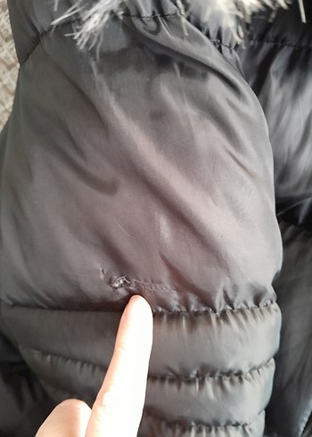 Kürklü Siyah Kadın Kışlık Uzun Mont - Görsel 8