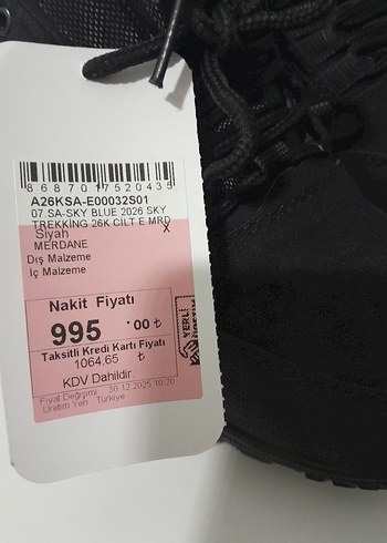 Siyah Bağcıklı Erkek Outdoor Spor Ayakkabı - Görsel 7