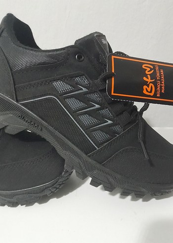 Siyah Bağcıklı Erkek Outdoor Spor Ayakkabı - Görsel 2