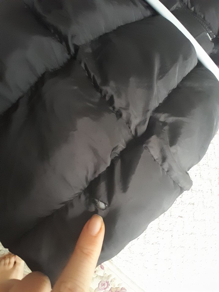 Siyah Uzun Kadın Kışlık Mont Kürklü Kapüşonlu - Görsel 5