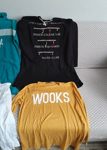 Pamuklu, Uzun Kollu, Baskılı tunik - Görsel 3