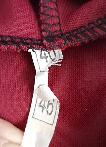 46 Beden bordo Renk Kadın kapşonlu tunik