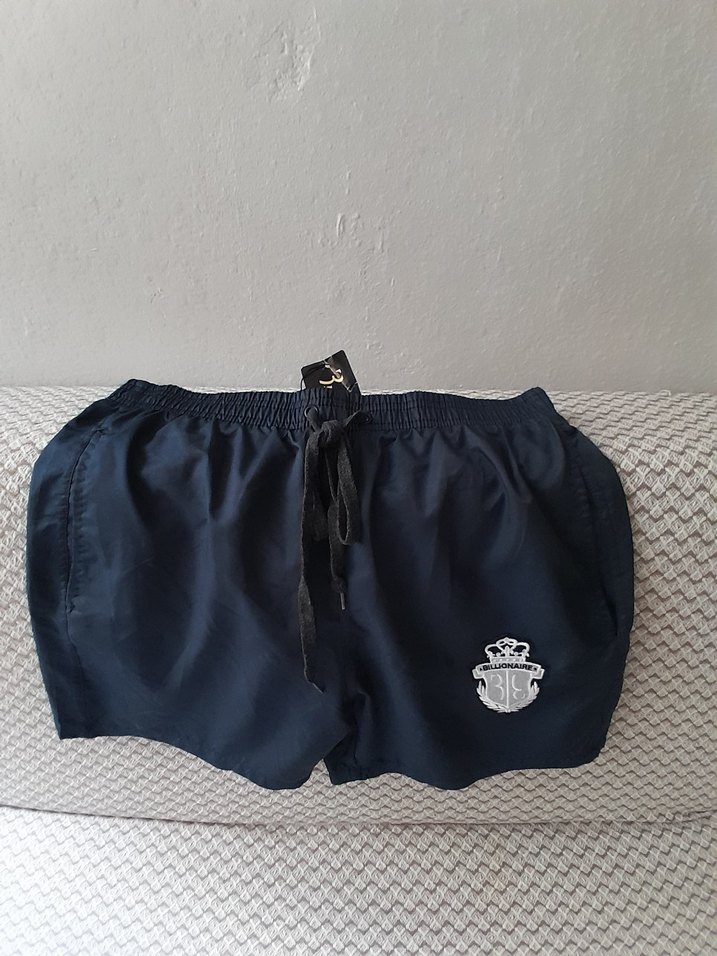 Koyu Gri Erkek Mini Şort Bel Detaylı - Görsel 2